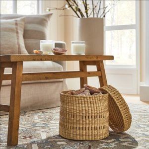 Two Threshold w/ Studio McGee Decorative Lidded open Woven Baskets NWT